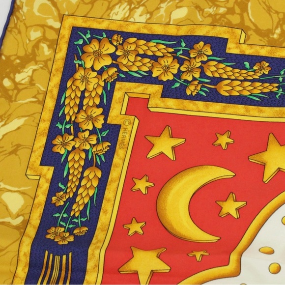 Hermès "Carpe Diem" Colorful Sunburst Silk Scarf - Picture 4 of 5